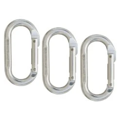 Black Diamond Oval Carabiner - 3 Pack - Silver