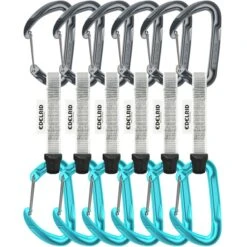 Edelrid Pure Wire 10 Cm Quickdraw Set - Set Van 6 - Slate-icemint