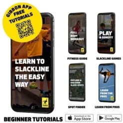 GIBBON Banana Lama Treewear Set XL Slackline - Blauw/geel -Edelrid Verkoopwinkel gibbon bananalama xl treewear set blue yellow 20224 07 1512092