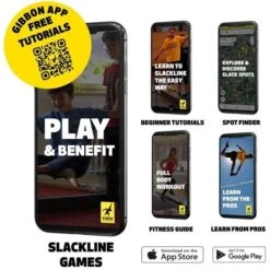 GIBBON Funline Treewear Set Slackline 15m - Blauw -Edelrid Verkoopwinkel gibbon funline treewear set blue 18884 10 1512237