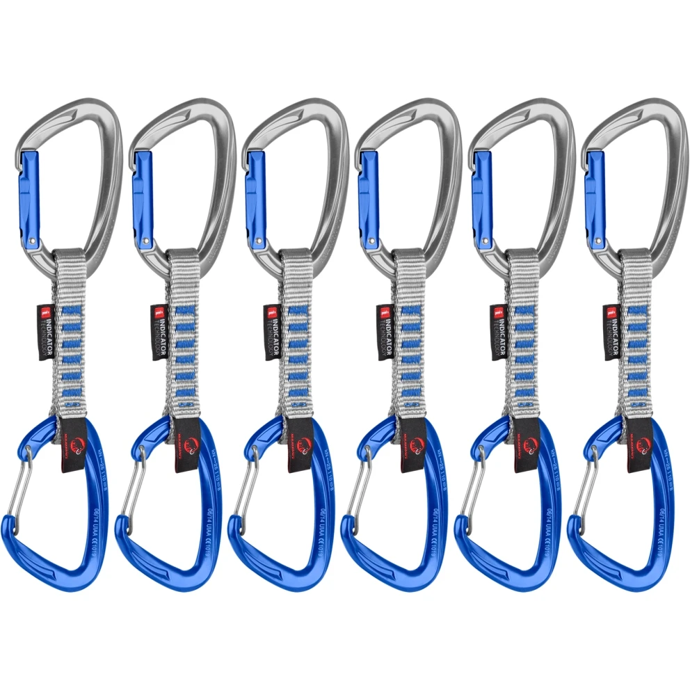 Mammut Crag Keylock Wire 10 Cm Indicator Quickdraw Set - Set Van 6 - Silver-ultramarine 1 Mammut Crag Keylock Wire 10 Cm Indicator Quickdraw Set - Set Van 6 - Silver-ultramarine