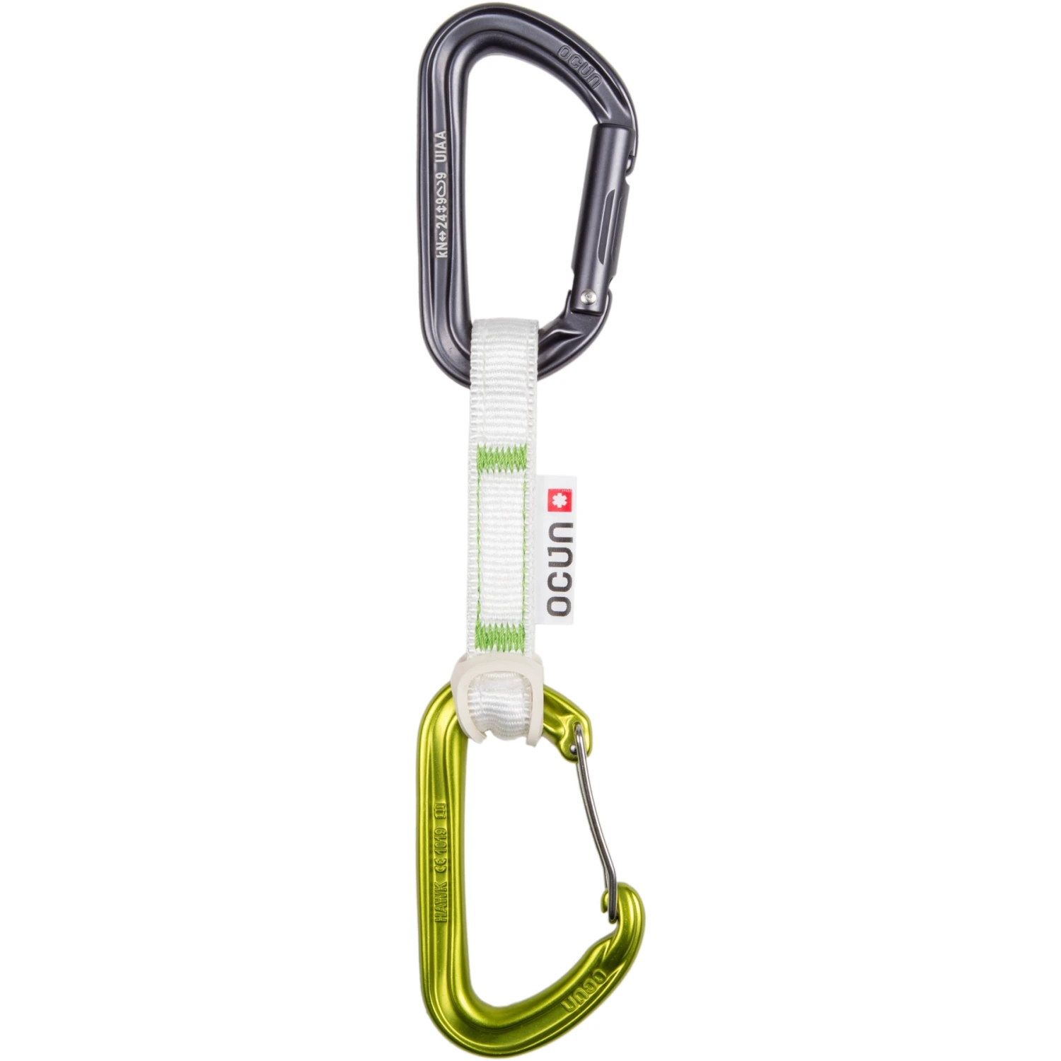 Ocun Ocún Hawk QD Combi Bio-DYN-Ring 15 Mm Quickdraw Set - 10 Cm - Pack Of 5 - Groen 2 Ocun Ocún Hawk QD Combi Bio-DYN-Ring 15 Mm Quickdraw Set - 10 Cm - Pack Of 5 - Groen - Afbeelding 2