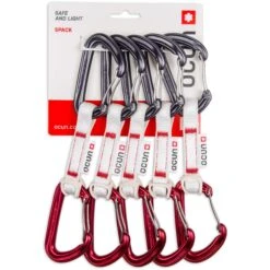 Ocun Ocún Hawk QD Wire Bio-DYN-Ring 15 Mm Quickdraw Set - 10 Cm - Pack Of 5 - Rood